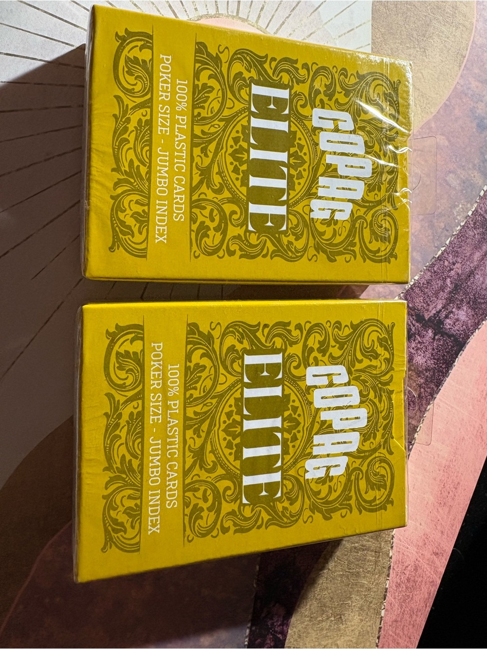 Yellow Plastic Poker Cards - Bright Yellow Pack